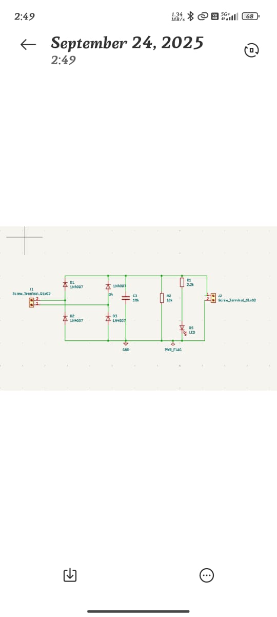 A detailed schematic diagram in KiCad.