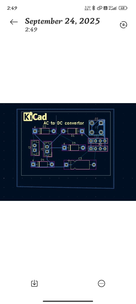 3D model of a designed PCB for an AC-to-AC converter.