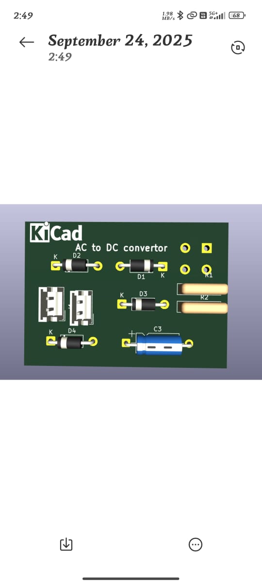 A PCB for a DC motor speed controller.